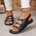 Sandals For Women In Summer 2025, New Plus Size Beach Buckle Soft Soled Flat Roman Sandals_vogvips.com