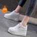 Women's Fashion Sneakers With Platform Wedge Heel, Breathable Mesh & Leather Upper, Round Toe Casual Shoes For Women Sneakers Casual Sports Shoes_vogvips.com