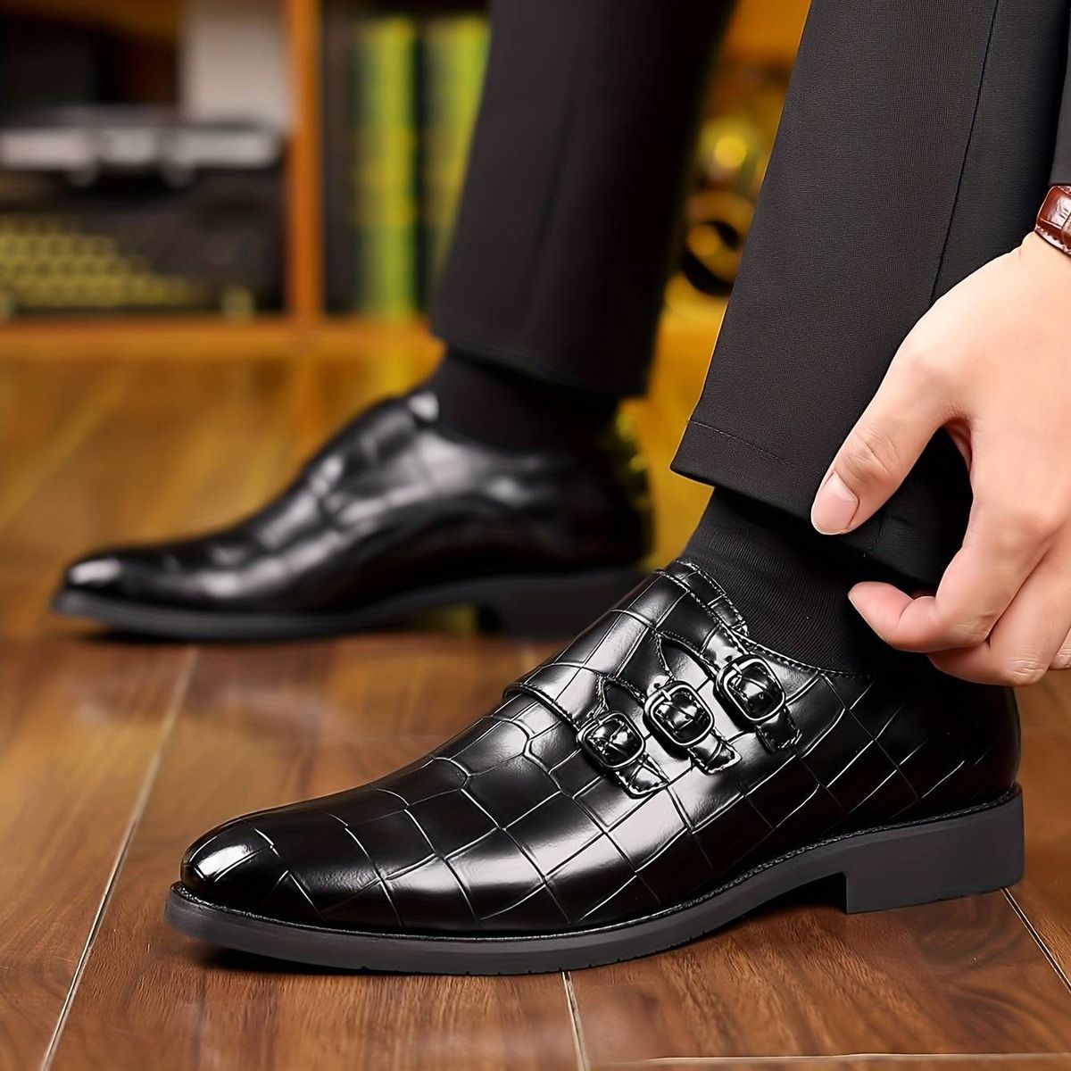 Men's new autumn and winter business casual shoes leather shoes spring and summer fashion trend business shoes_vogvips.com