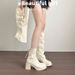 Women's Shoes Two Way Sexy High Heeled Boots, Detachable High Top Riding Boots, Slimming, Above The Knee Boots For Women._vogvips.com