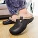 Unisex Winter Men Adult Classic Lined Clog Waterproof Chef Shoes Velvet Slippers For Couples Casual Warm Shoes_vogvips.com