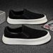 Fashion Men's Shoes Summer 2024 New Low-top All-match Nubuck Leather Sneakers Lightweight Slip-on Slip-on Shoes Fashionable Casual Shoes_vogvips.com
