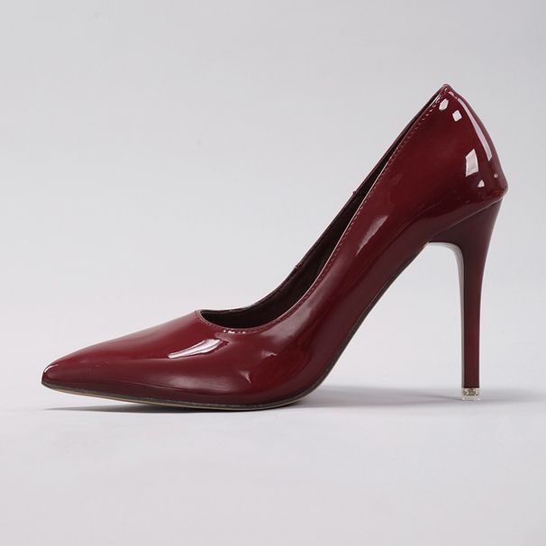 Simple And Versatile Patent Leather High Heeled Shoes, Elegant And Sexy Party Dance Wedding Pointed Stiletto Sandals, Cross Border Exclusive_vogvips.com