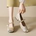 Square Head French Mary Jane Shoes New Chinese Style Thick Heel Shallow Mouth Single Shoes Women_vogvips.com