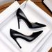 Elegant Black Pointed-Toe High Heels For Women - Ultra Slim Stiletto PU Leather Dress Shoes For Work & Evening_vogvips.com