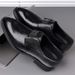 Men's business dress shoes Leather British casual shoes men's pointed cowhide shoes wedding shoes_vogvips.com