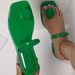 Cross-border Spot European And American Square Head Low-heeled Sandals Mirror Round Buckle High-heeled Cool Slippers Summer New Beach African Shoes_vogvips.com
