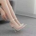 Hot-selling Women's Shoes European And American New Butterfly Pearl Rhinestone Fashion Pointed Transparent Crystal High_vogvips.com