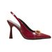New women's temperament after empty toe sandals thin heel pointed high heels black work shoes_vogvips.com