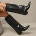 Women's Retro Style Over The Knee Boots Black Chunky Heel Tall Western Riding New Style_vogvips.com
