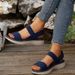 2026 Summer Mesh Large Size, Breathable, Elastic Flyknit, European And American Hollow Sandals, Women's Shoes Wholesale_vogvips.com