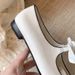 Round-toe Bow Ballet Shoes Women's Flat Color Matching All-match Mary Jane Shoes Casual Shoes_vogvips.com
