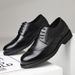 Euro Step New Genuine Leather Business Casual Soft Sole Brogue Carved Three-Joint Men's Shoes British Style_vogvips.com