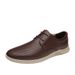 Large Size Rubber Non-slip Sole Men's Casual Leather Shoes Lace-up Round Head Work Men's Shoes_vogvips.com