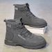 Men's Waterproof Slip-Resistant Work Boots - High Top Safety Shoes For Construction & Outdoor Activities - Breathable PU Leather Martin Boots_vogvips.com