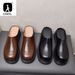 Luxury Platform Man Half Slippers With Heels Genuine Leather 2024 Summer Wedding Business Social Shoes Outside Sandals_vogvips.com