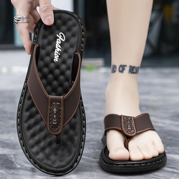 Men's Summer Men's Soft Soled Flip Flops, Outdoor Leather Sports, Vietnamese Beach Sandals_vogvips.com
