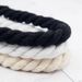Shoe Accessories hand woven rope thickened 1cm round solid color three strand cotton rope rope shoelaces luggage clothing decoration_vogvips.com