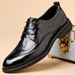 Euro Step Men's Formal 2025 Autumn New Brogue Business Fashion Versatile Suit Leather Oxford Shoes_vogvips.com