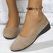 Plus Size Women's Casual Slip-On Loafers With Soft Sole Round Toe Comfortable Low Heel Flats For Everyday Wear Single Shoes For Women._vogvips.com