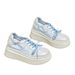 thick-soled Genuine Leather Lace-up Korean-style German Training White Casual Sneakers_vogvips.com