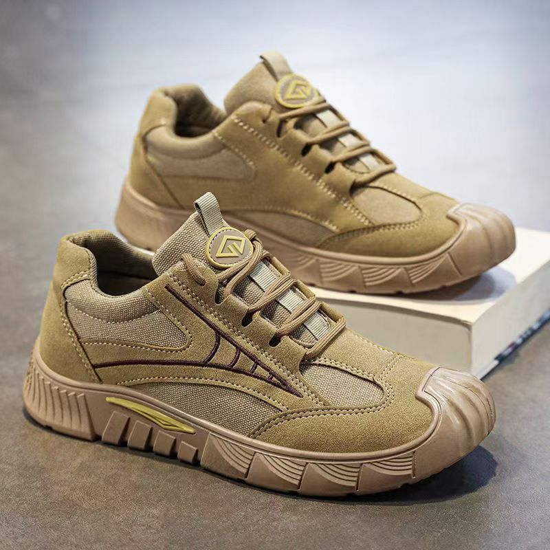 Men's Breathable Slip-On Work Shoes With Anti-Slip Rubber Sole For Summer, Lightweight Casual Sneakers For Walking, Tennis, And Outdoor Activities_vogvips.com