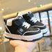 Boys Casual Board Shoes New High Top Girls Small White Shoes Soft Soled Baby Shoes_vogvips.com