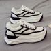 2024 Spring New Versatile White Sneakers For Women, Sports Casual Dad Shoes, Ins Trendy Thick-Soled Internet Celebrity_vogvips.com