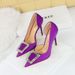 626-K10 European American Style Party Fashion High-heeled Shoes With Thin Heels, Shallow Cut, Pointed Toe, Side Cut-out_vogvips.com
