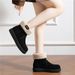 Women's Snow Boots 2025 Winter New Style Furry Versatile Thick Sole Fleece Lined Thickened Warm Cotton Shoes Non-Slip Chimney Winter Boots_vogvips.com