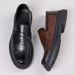 Euro Step Leather 2025 Autumn Business Casual Shoes Trendy Men's Slip-On Hand-Scrubbed Loafers_vogvips.com