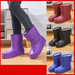 Waterproof And Fleece Women's Warm EVA Rain Boots For Laundry, Car Washing, Kitchen Hygiene Shoes, Work, Anti Freezing,_vogvips.com