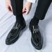 2025 Men's Business Casual Pointed Thick Sole Patent Leather Youth Trend Korean Fashion Versatile Shoes_vogvips.com