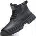 Men's Shoes Genuine Leather 2025 New Work Boots Retro American British Style Men's High Top Trendy Leather Boots_vogvips.com
