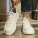 Men's Casual Leather Shoes Breathable White Board Sneakers Slip-resistant Sports Shoes For Youth Fashion Trendy Comfortable_vogvips.com