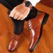 Euro Step Brogue Carved Men's Size British Style Lace-up Business Formal Large Korean Version Leather Shoes Men 45-46-47_vogvips.com