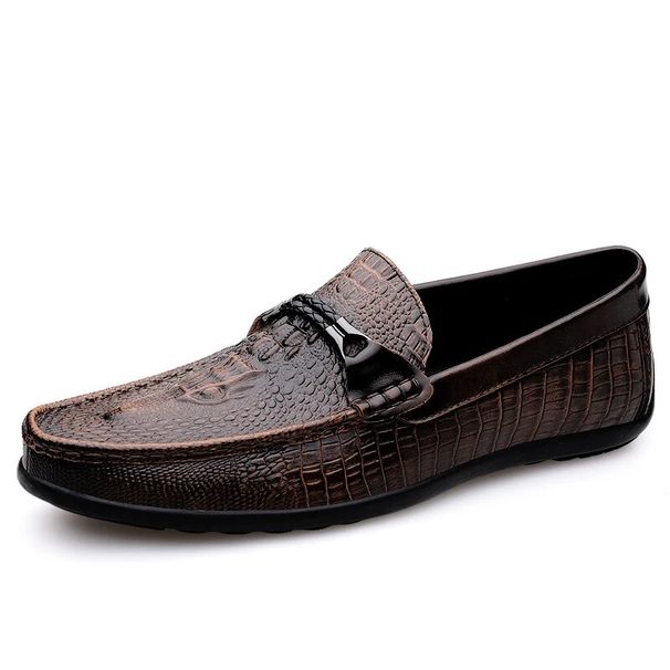 Fashion Outdoor Genuine Leather Business Loafers Casual Comfortable Moccasins Style Daily Driving Shoes Men_vogvips.com