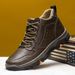 TerraStride Spring And Autumn Style Middle-aged Dad Shoes Men's High-top Leather Waterproof Non-slip Outdoor Boots Live Broadcast_vogvips.com