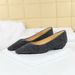 3683-17 Korean Style Plush Single For Women With Shallow Mouth, Plain Face, Pointed Point, Simple And Versatile Office_vogvips.com