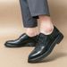 Men's Trendy For Outdoor Wear, Solid Color Business Formal Shoes, Youth British Style Pointed Toe Leather Shoes_vogvips.com