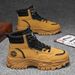European Warm Series Men's Martin Autumn New Breathable High-top Work Korean Style Versatile Thick-soled Short Boots Trendy Shoes_vogvips.com