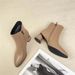 Winter Pointed High Heel Short Boots Soft Leather Women's Coarse Heel Martin Boots Spring And Autumn Single Boots Medium Heel Soft Leather Shoes_vogvips.com