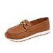 Cross Border Foreign Trade Plus Size Women S Flats Autumn New Metal Chain Flat Thick Sole Casual Loafers Wholesale_vogvips.com
