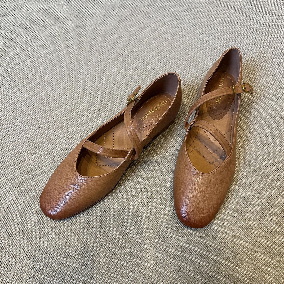 Vintage Mary Jane Shoes For Women - Genuine Sheepskin Leather, Round Toe, Low Heel, Comfortable & Stylish Flats For Spring, Summer & Fall_vogvips.com