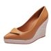 Chunky Wedge Heel Platform Sandals For Women Straw Braided Rope Sole Low Mouth High Heel Plus Size Shoes_vogvips.com