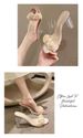 Transparent High-heeled Shoes, Summer Crystal Chunky Heel For Women, 2026 New Style Sandals, Half-slippers, French_vogvips.com