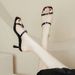 High Slippers For Women 2025 New Summer Fashion Silver Outdoor Thin Heel One-Strap Elegant Square Toe Sandals_vogvips.com