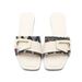 MS Women's Ethnic Flat Sandals - Wide Width Square Toe Slip-On Mules With Leather Lining & Rubber Sole (Black, Beige, Brown)_vogvips.com