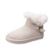 Snow Boots For Women New Winter Warm Fur Integrated With Plush Thick Bread Northeast Cotton Shoes_vogvips.com