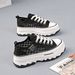 2026 Spring New Thick-Soled Height-Increasing Canvas Shoes, White Sneakers, Internet-Famous Thin Casual_vogvips.com